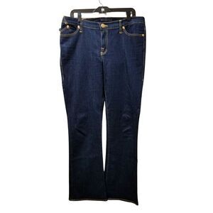 Rock & Republic Jeans Women's 14 Kasandra Bootcut Stretch Denim Dark Blue